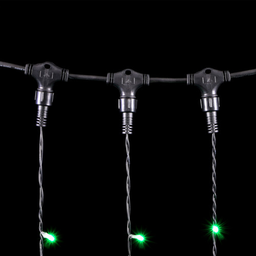 Светодиодный занавес 2*3 м., 600 разноцветных LED ламп, черный провод ПВХ, LTC (PCL602-11-2M)