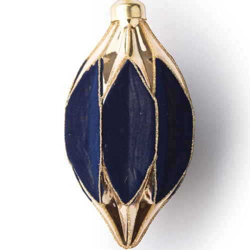 Винтажная стеклянная олива Медичи h-11 см., 1 шт., Karlsbach (132400)