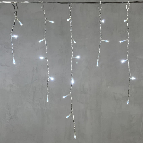 Гирлянда Бахрома 3,1*0,5 м., 24В., 150 холодно белых LED ламп, провод прозрачный ПВХ, IP54, LTC (PIL150-10-1W)