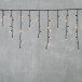 Светодиодная бахрома с колпачком 3,1*0,5 м., 120 желтых LED ламп, каучуковый черный провод, LTC (LL120-1-2Y)