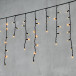 Светодиодная бахрома с колпачком 3,1*0,5 м., 120 желтых LED ламп, каучуковый черный провод, LTC (LL120-1-2Y)