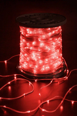 Светодиодная гирлянда &quot;Краса&quot; 200м, 2000 LED, 24V, красная, статика, прозрачный провод ПВХ, Teamprof (TPF-CR200-24V-T/R)