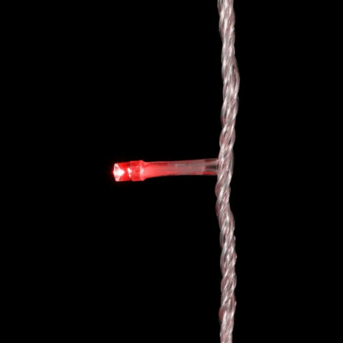  Светодиодная гирлянда с возможностью динамики 20 м., 200 красных LED ламп, 24V., прозрачный силиконовый провод, IP65, Beauty Led (EST200-3W10-1R)