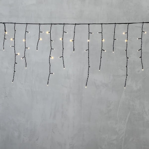 Гирлянда Бахрома 3,1*0,5 м., 24В., 150 тепло-белых LED ламп, провод черный ПВХ, IP54, LTC (PIL150-11-1WW)