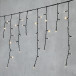 Гирлянда Бахрома 3,1*0,5 м., 24В., 150 тепло-белых LED ламп, провод черный ПВХ, IP54, LTC (PIL150-11-1WW)