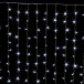 Занавес с контроллером 1.5*1 м., 220V, 100 холодных белых LED ламп, соединяемый, прозрачный провод, Winner (w.03.5T.100+)