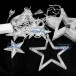Светодиодная гирлянда бахрома Звезды 2.5*0.95 м., 220V, 138 разноцветных LED ламп, прозрачный провод, контроллер, Winner (m.02.5T.138.S+)