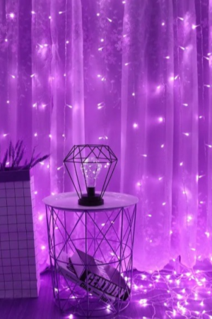 Гирлянда Занавес с Колпачком 2*3 м. 600 LED, Фиолетовый, 220В, Провод Прозрачный ПВХ, IP65, LTC (01-158)