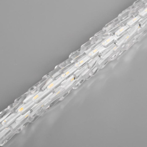Гирлянда Сосульки рифленые 2.5×0.42 м., IP65, прозрачная нить, 288 мульти LED с эффектом стекания, 12 В., Luazon Lighting (5248348)