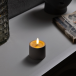  Светодиодная свеча бежевая 6×8×6 см., пластик, батарейки АААх2, Luazon Lighting (9907598)