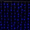 Занавес с контроллером 1.5*1 м., 220V, 100 синих LED ламп, соединяемый, прозрачный провод, Winner (B.03.5T.100+)