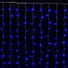 Занавес с контроллером 1.5*1 м., 220V, 100 синих LED ламп, соединяемый, прозрачный провод, Winner (B.03.5T.100+)