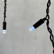  Светодиодная бахрома с колпачком 3,1*0,5 м., 120 холодных белых LED ламп, черный провод ПВХ, IP65, LTC (PIL120CAP-11-2W) 