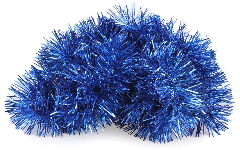 Мишура цвет голубой, диаметр 50 мм., длина 2 м., ЕлкиТорг (M50blue)