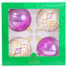 Набор стеклянных шаров Тайна 4 шт., 75 мм., фиолетовый,  Ёлочка (С1790/1)