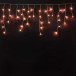 Светодиодная бахрома 3*0.5 м., 3 батарейки типа D 4.5V, 100 LED ламп орнжево-розового цвета, прозрачный силикон, LTC (ECC100-10-HGB)