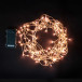 Светодиодная бахрома 3*0.5 м., 3 батарейки типа D 4.5V, 100 LED ламп орнжево-розового цвета, прозрачный силикон, LTC (ECC100-10-HGB)