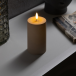 Светодиодная свеча бежевая 7×15×7 см., пластик, батарейки ААх2, Luazon Lighting (9907600)
