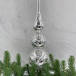 Елочная стеклянная макушка Снежные узоры 31 см., серебро, Christmas DeLuxe (13171) 