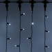 Светодиодный занавес 1000 холодных белых LED ламп, 2*6 м., статика, черный провод ПВХ, Teamprof (TPF-C2*6-CB/W)