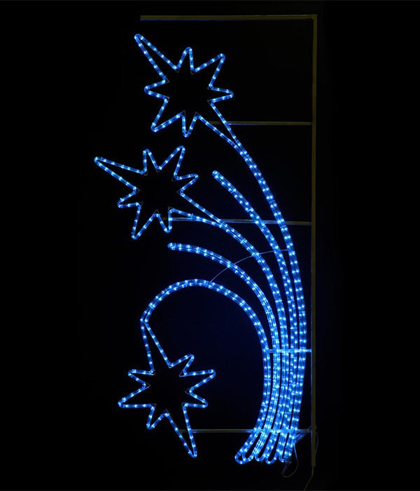 Светодиодная консоль Салют, 95*170 см., синие LED лампы, прозрачный силикон, LTC (SKL9-220B)