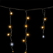 Светодиодная бахрома с колпачком 3,1*0,5 м., 120 желтых белых LED ламп, мерцание, каучуковый черный провод, LTC (LL120BLW-1-2Y)