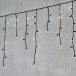Светодиодная бахрома с колпачком 3,1*0,5 м., 120 желтых белых LED ламп, мерцание, каучуковый черный провод, LTC (LL120BLW-1-2Y)