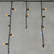 Светодиодная бахрома с колпачком 3,1*0,5 м., 120 желтых белых LED ламп, мерцание, каучуковый черный провод, LTC (LL120BLW-1-2Y)