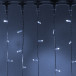Светодиодный занавес 1000 холодных белых LED ламп, 2*6 м., статика, белый провод ПВХ, Teamprof (TPF-C2*6-CW/W)