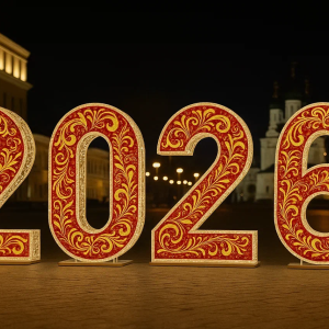Светодиодные цифры "2026" 200 см., Сад Радости (SR022)