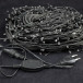 Светодиодная нить с мерцающим диодом 40 м., 220V, 400 холодных белых LED, черный ПВХ IP 54, соединяемая, Winner (w.01.6B.400.F+)