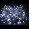 Светодиодная нить с мерцающим диодом 40 м., 220V, 400 холодных белых LED, черный ПВХ IP 54, соединяемая, Winner (w.01.6B.400.F+)