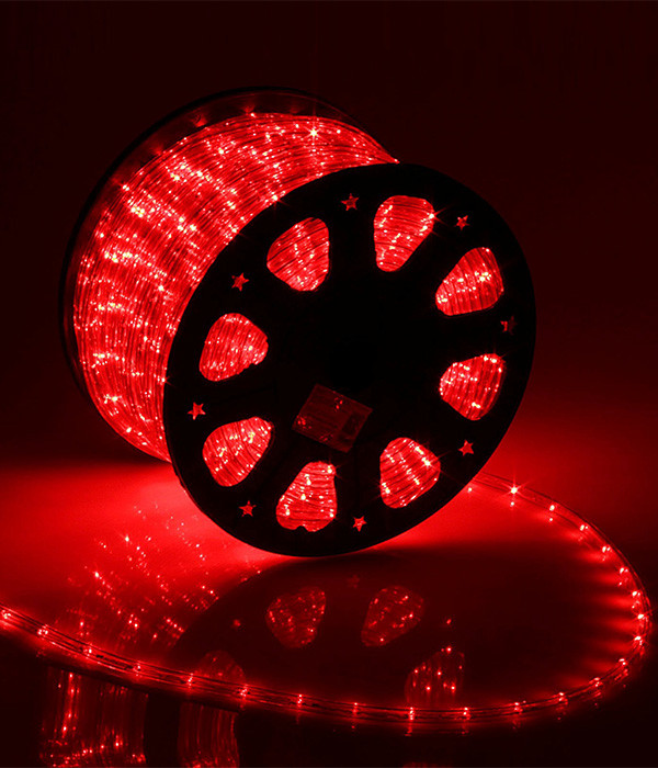 Светодиодный Дюралайт Ø13 мм., Красный 220В, 36 LED/м., Свечение 360°, IP65, Бухта 100 м., LTC (F3-H1-220V-R)