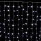 Занавес с мерцающим диодом 2*3 м., 220V, 320 холодных белых LED ламп, соединяемый, прозрачный провод, Winner Light (w.03.5T.320+)