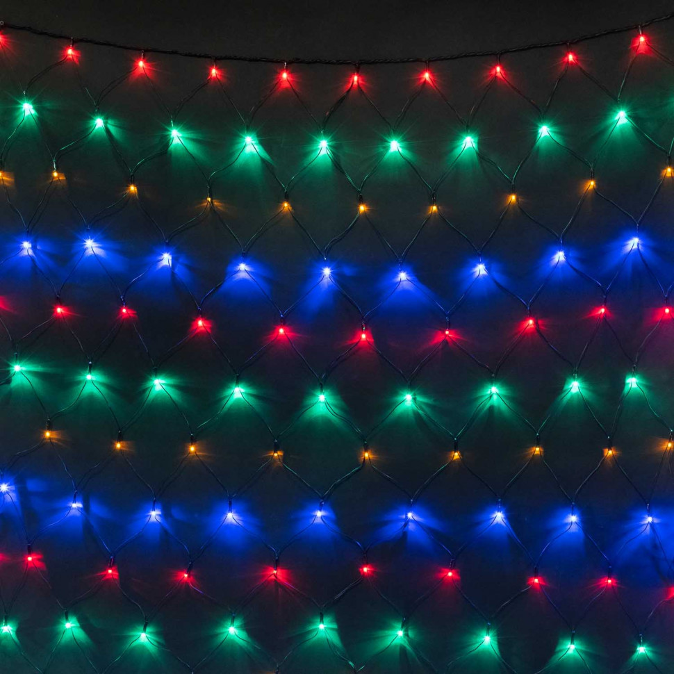 Светодиодная сетка 2*2 м., 24V 256 разноцветных LED ламп, черный ПВХ, LTC (NTL256M-11-1M)