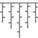 Светодиодная мерцающая бахрома 3 м., нити 0,3*0,5*0,7 м., 160 холодных белых LED, черный каучук, IP 65, соединяемая, Winner (w.02.7B.160.F+)