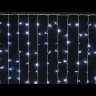 Занавес с мерцающим диодом 3*2 м., 220V, 360 холодных белых LED ламп, соединяемый, IP 20, прозрачный провод, Winner Light (w.03.5T.360.F+)