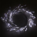 Светодиодная флористика Венок с листьями 28 см., 220V, 48 холодных белых LED ламп, белый провод, Beauty Led (LC176L-B048A-304)