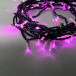 Светодиодная нить 100 розовых LED ламп, 10 м., 24В., черный провод ПВХ, Beauty Led (PST100-11-1P)