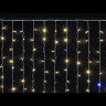 Занавес с мерцающим диодом 3*3 м., 220V, 480 теплых белых LED ламп, соединяемый, прозрачный провод, Winner (ww.03.5T.480.F+)
