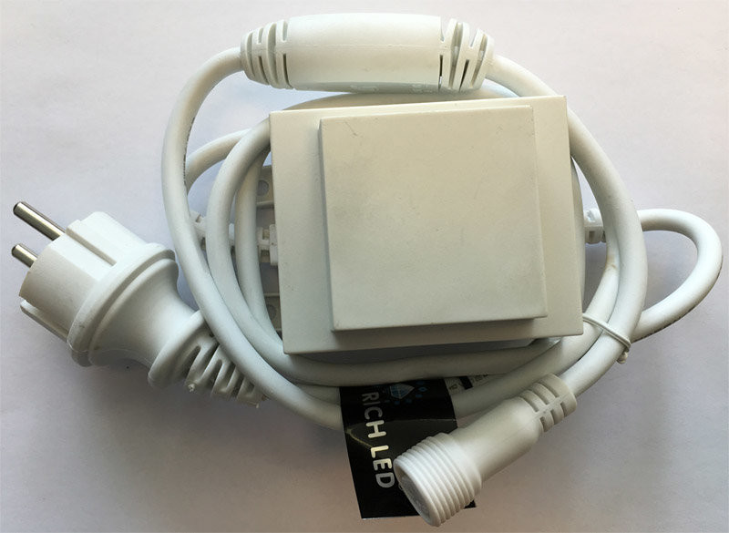 Трансформатор 30W, 1.5 м, белый провод, Rich LED ( RL-220AC/DC24-30W-W)