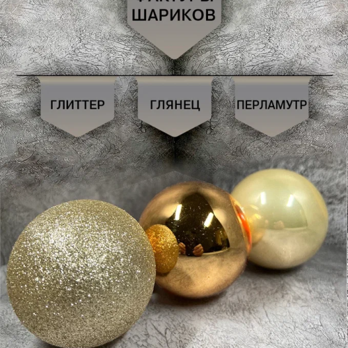 Набор стеклянных шаров Брызги шампанского 26 шт., Christmas DeLuxe (86460)