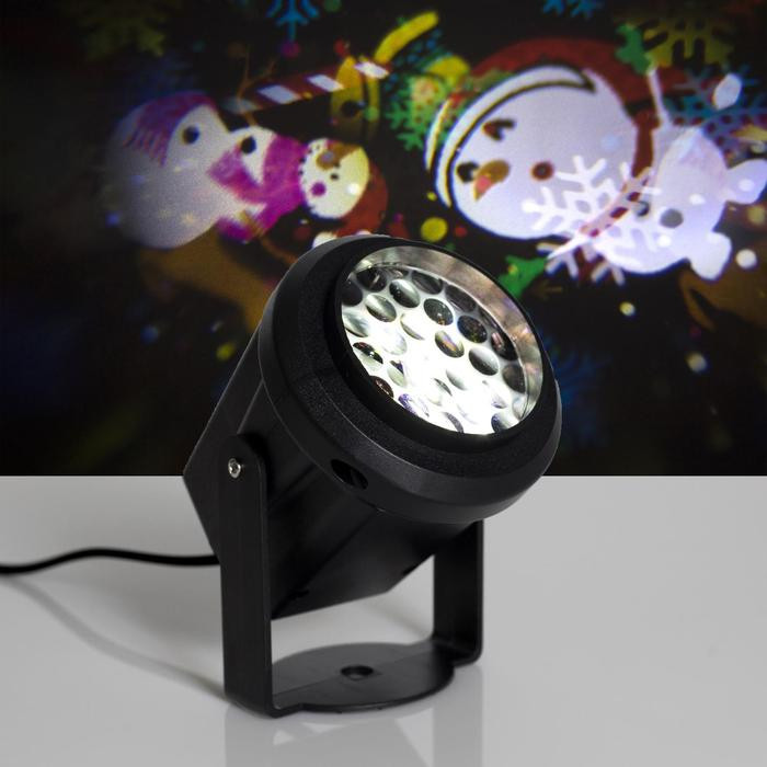 Проектор Новогодние картинки, свечение мульти, 220 В., Luazon Lighting (5254658)