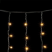 Светодиодная бахрома с колпачком 3,2*0,9 м., 168 теплых белых LED ламп, мерцание, каучуковый черный провод, LTC (LL168BLW-1-2WW)