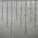 Светодиодная бахрома с колпачком 3,2*0,9 м., 168 теплых белых LED ламп, мерцание, каучуковый черный провод, LTC (LL168BLW-1-2WW)