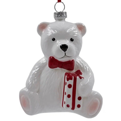 Новогоднее украшение Медвежонок Умка 10 см., Christmas DeLuxe (15033)