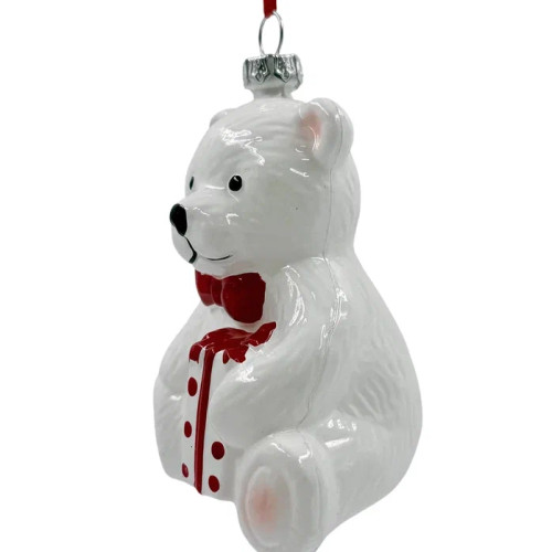 Новогоднее украшение Медвежонок Умка 10 см., Christmas DeLuxe (15033)