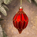 Набор стеклянных украшений Золотой узор 80 мм., 12 шт., красный, Christmas DeLuxe (86800)