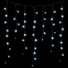 Светодиодная бахрома с колпачком 3,2*0,9 м., 168 белых LED ламп, мерцание, каучуковый черный провод, LTC (LL168BLW-1-2W)