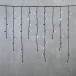 Светодиодная бахрома с колпачком 3,2*0,9 м., 168 белых LED ламп, мерцание, каучуковый черный провод, LTC (LL168BLW-1-2W)